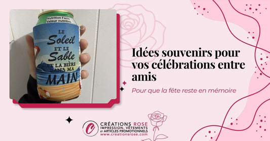 Illustration de blogue : Idées souvenirs pour vos célébrations entre amis – Créations Rose