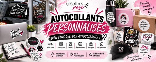 Illustration de blogue : tout ce que vous pouvez faire avec des autocollants personnalisés – Créations Rose