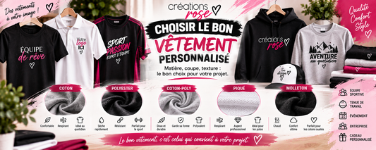 Illustration de blogue : comment choisir le bon vêtement personnalisé – Créations Rose