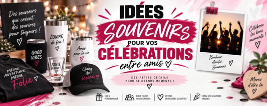 Illustration de blogue : idées souvenirs pour vos célébrations entre amis – Créations Rose