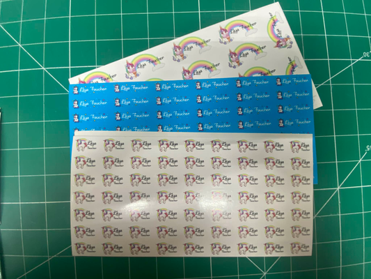 Étiquette scolaire Combo