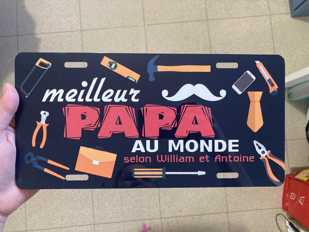 Plaque d'immatriculation décorative personnalisée