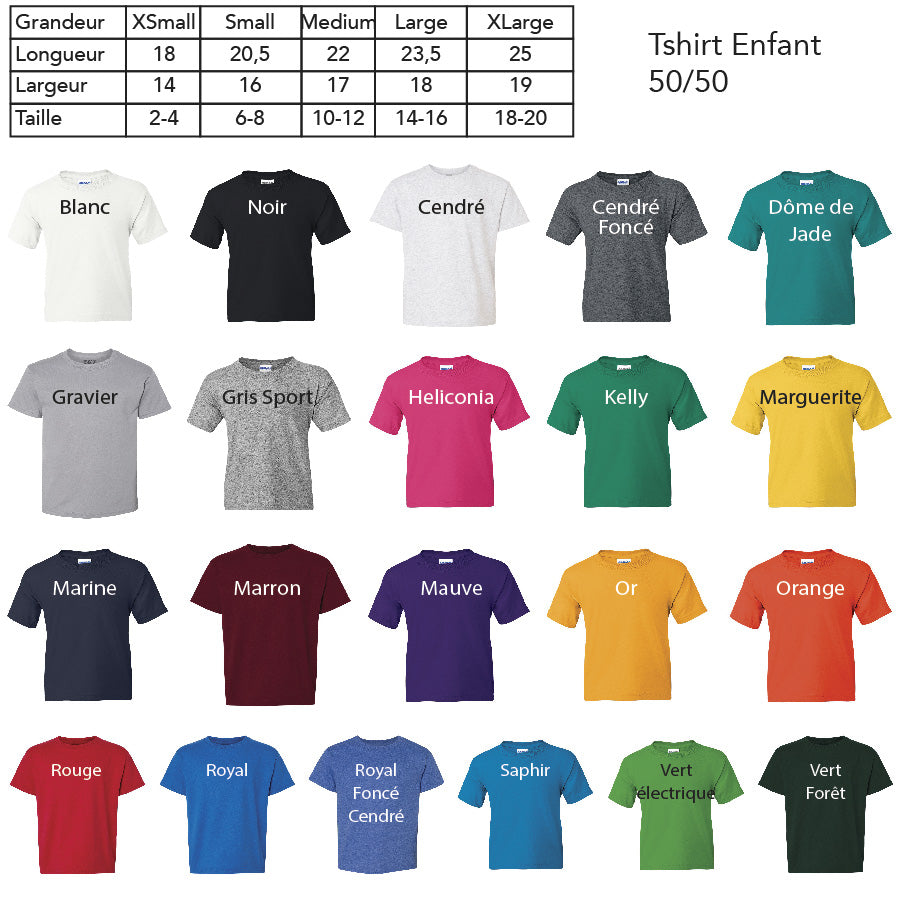 Tshirt en beauce personnalise pour enfant