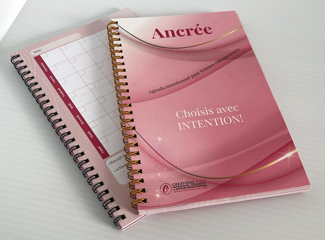Ancrée agenda intentionnel non daté annuel
