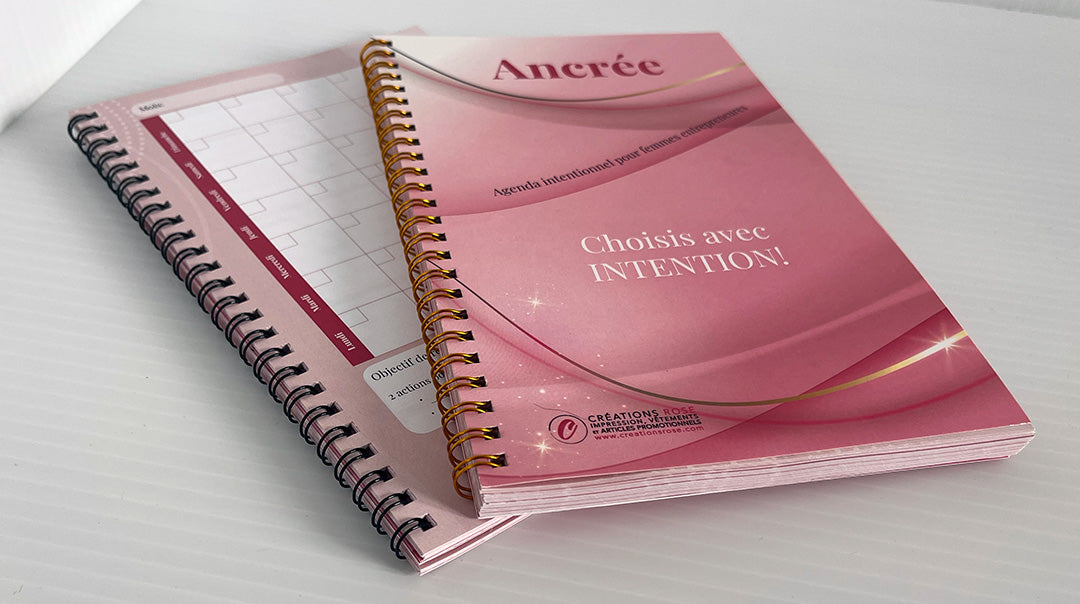 Impression d'agenda non daté annuel