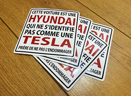 autocollant lettrage de voiture exterieur impression laminé