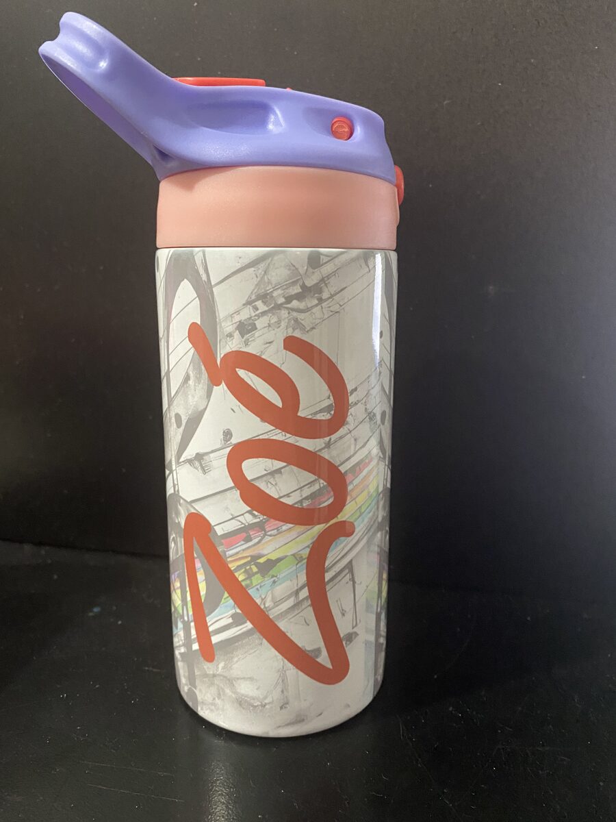 Bouteille isotherme enfant personnalisée – Créations Rose, impression et personnalisation en Beauce