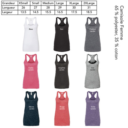 Impression camisole femme en beauce