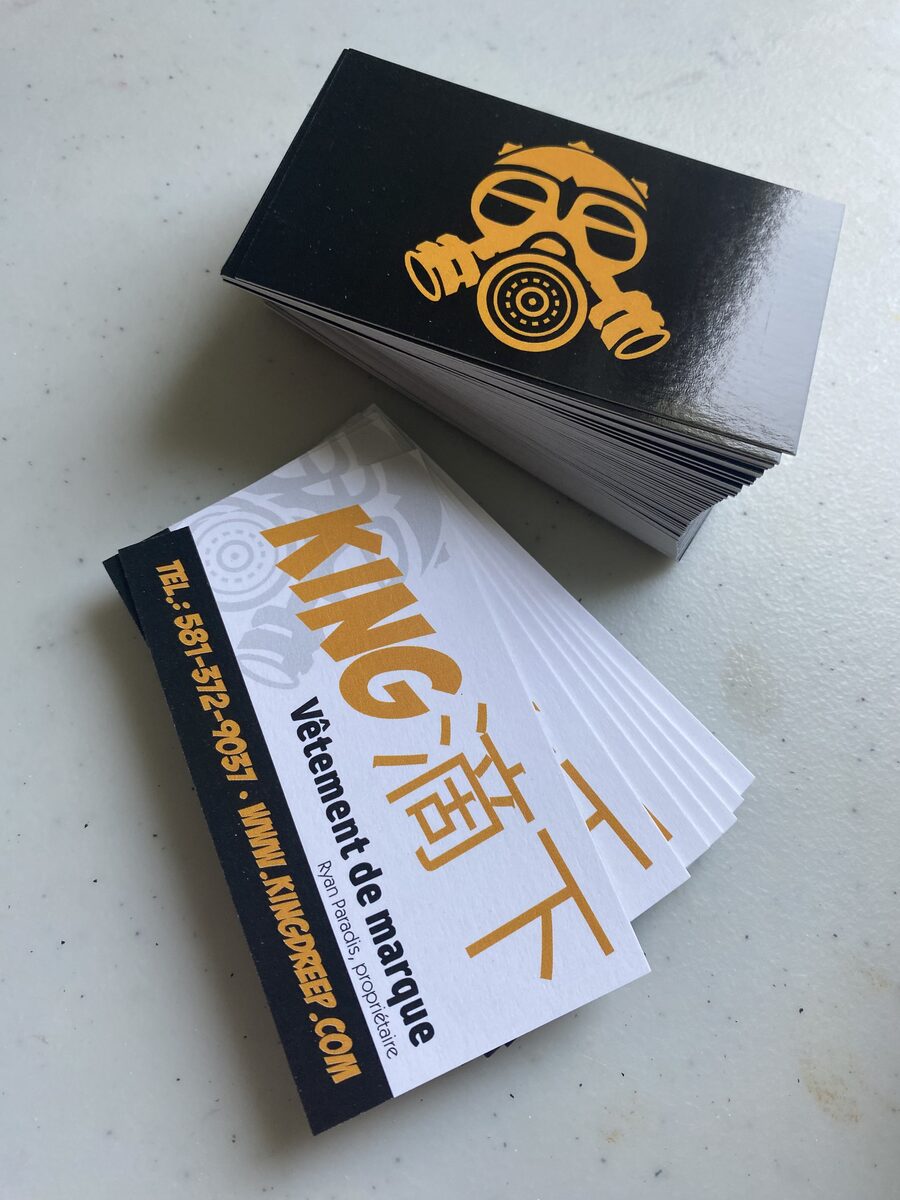 Carte d'affaires personnalisée – Créations Rose, impression et personnalisation en Beauce