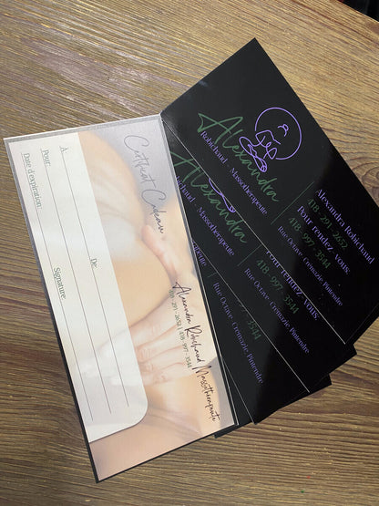 Certificat-cadeau personnalisé - Créations Rose