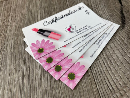 Certificat-cadeau personnalisé - Créations Rose