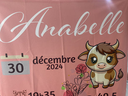Couverture en molleton personnalisée pour bébé par Créations Rose – exemple 4