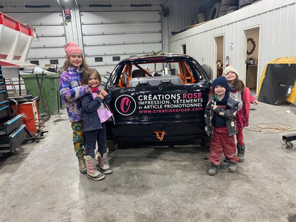 Décalque voiture creations rose famille – Créations Rose, impression et personnalisation en Beauce