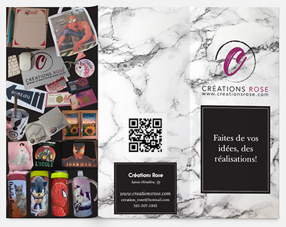 Impression de dépliant sur mesure papeterie