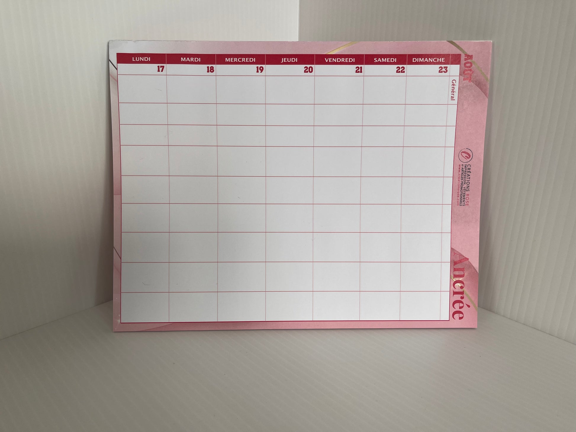 planificateur impression personnalise