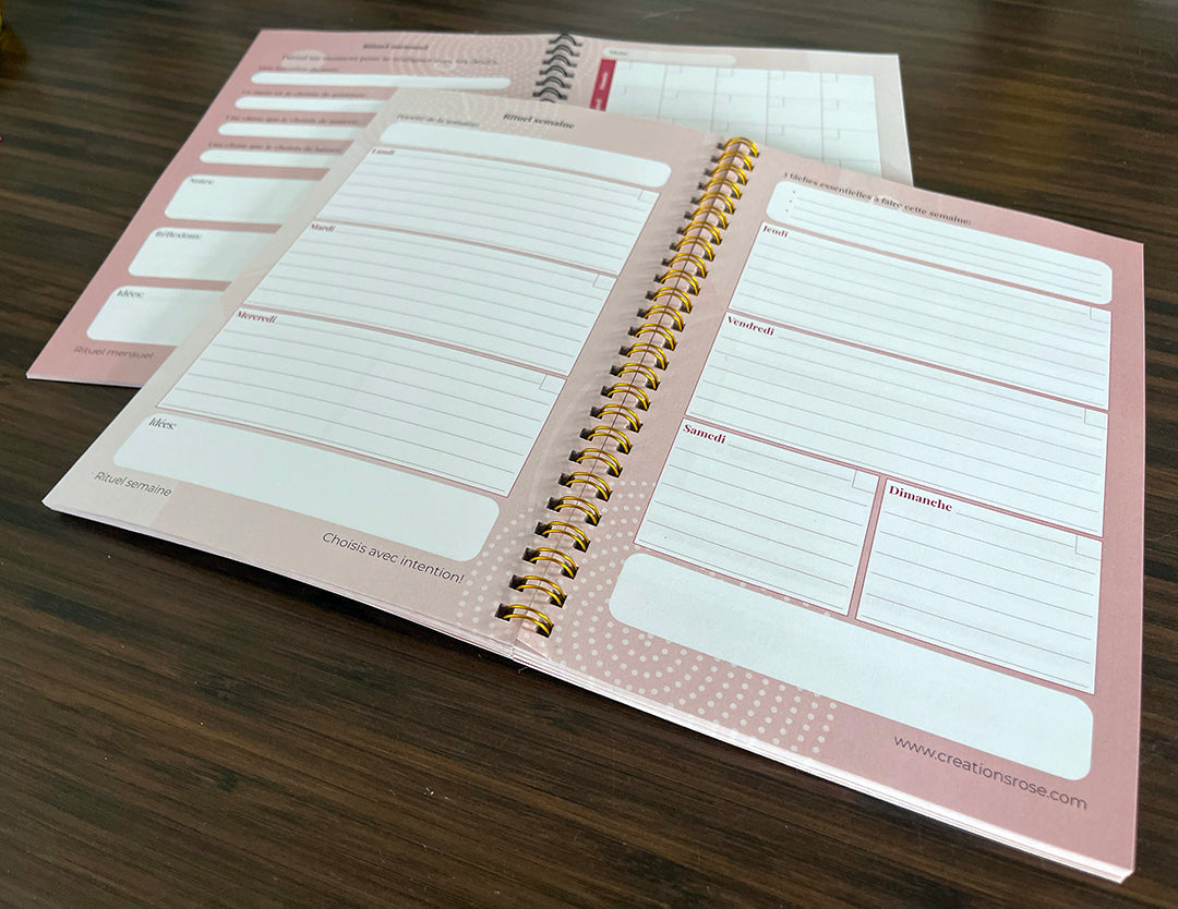 impression agenda personnalise