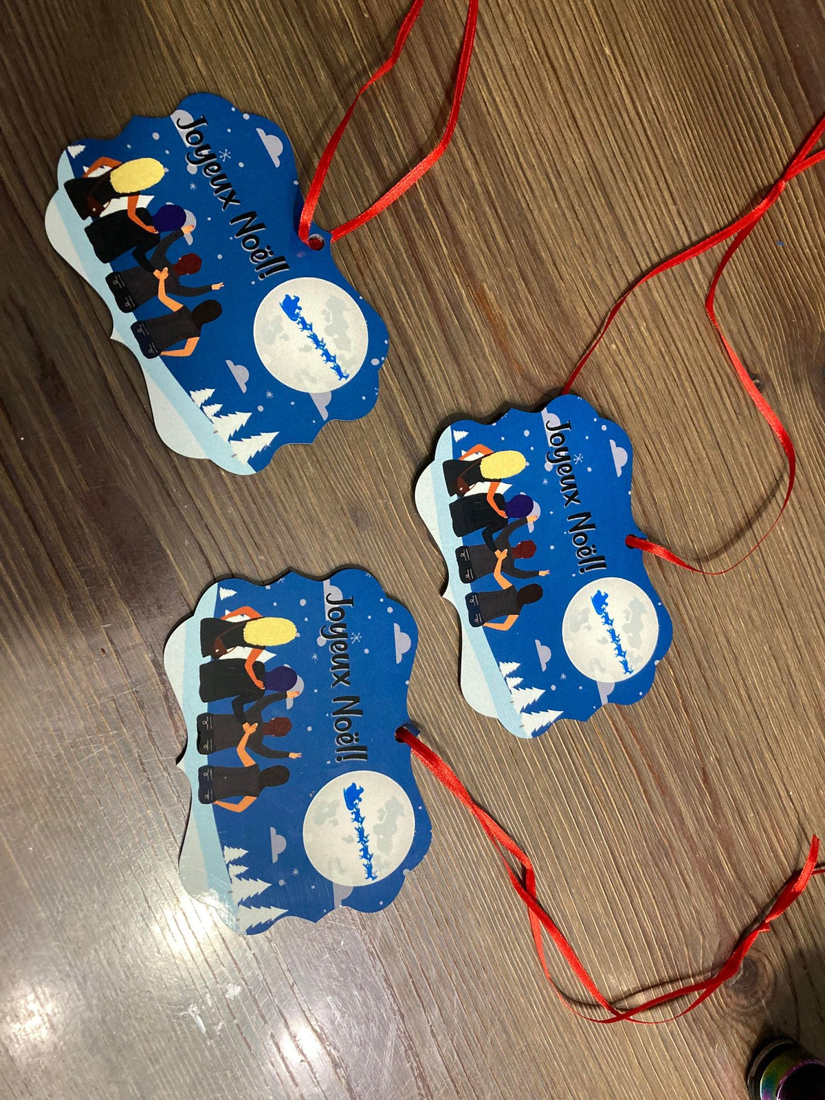 Ornement de Noël imprimé personnalisé