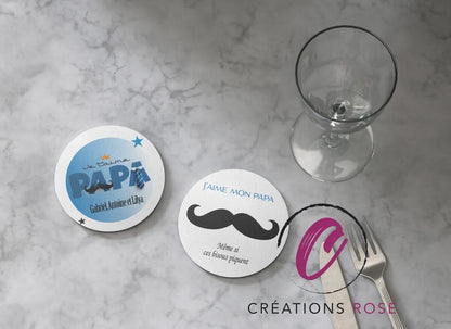 Sous-verre personnalisé - Créations Rose