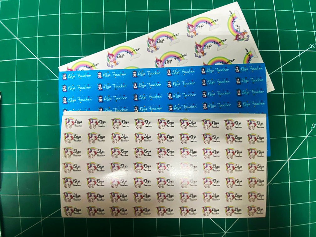 Impression personnalise pour effet scolaire d'enfant