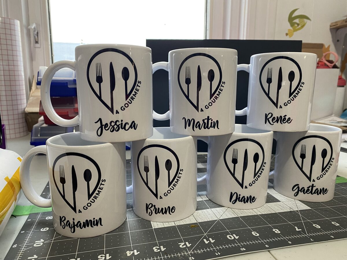 Tasse en céramique personnalisée – Créations Rose, impression et personnalisation en Beauce