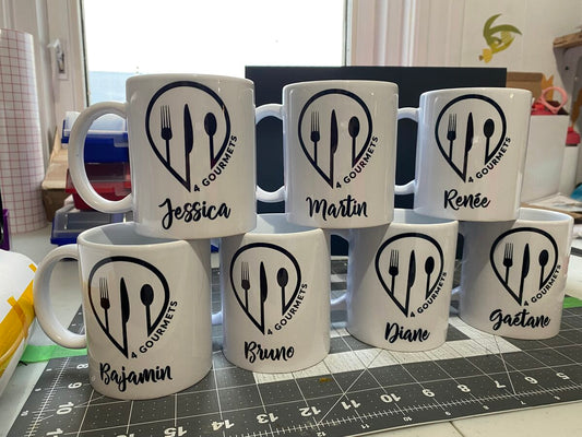 Tasse en céramique personnalisée – Créations Rose, impression et personnalisation en Beauce