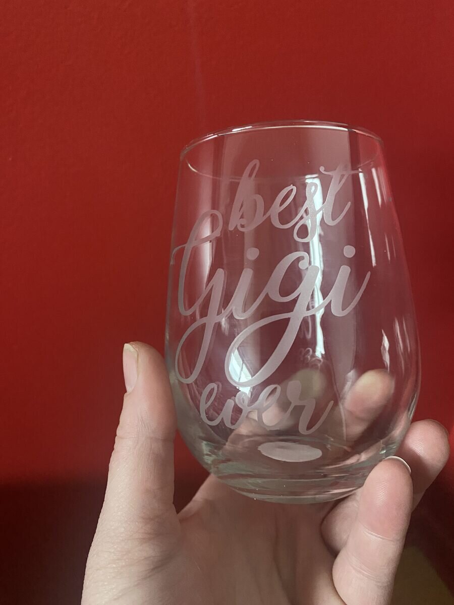 Verre gravé personnalisé - Créations Rose