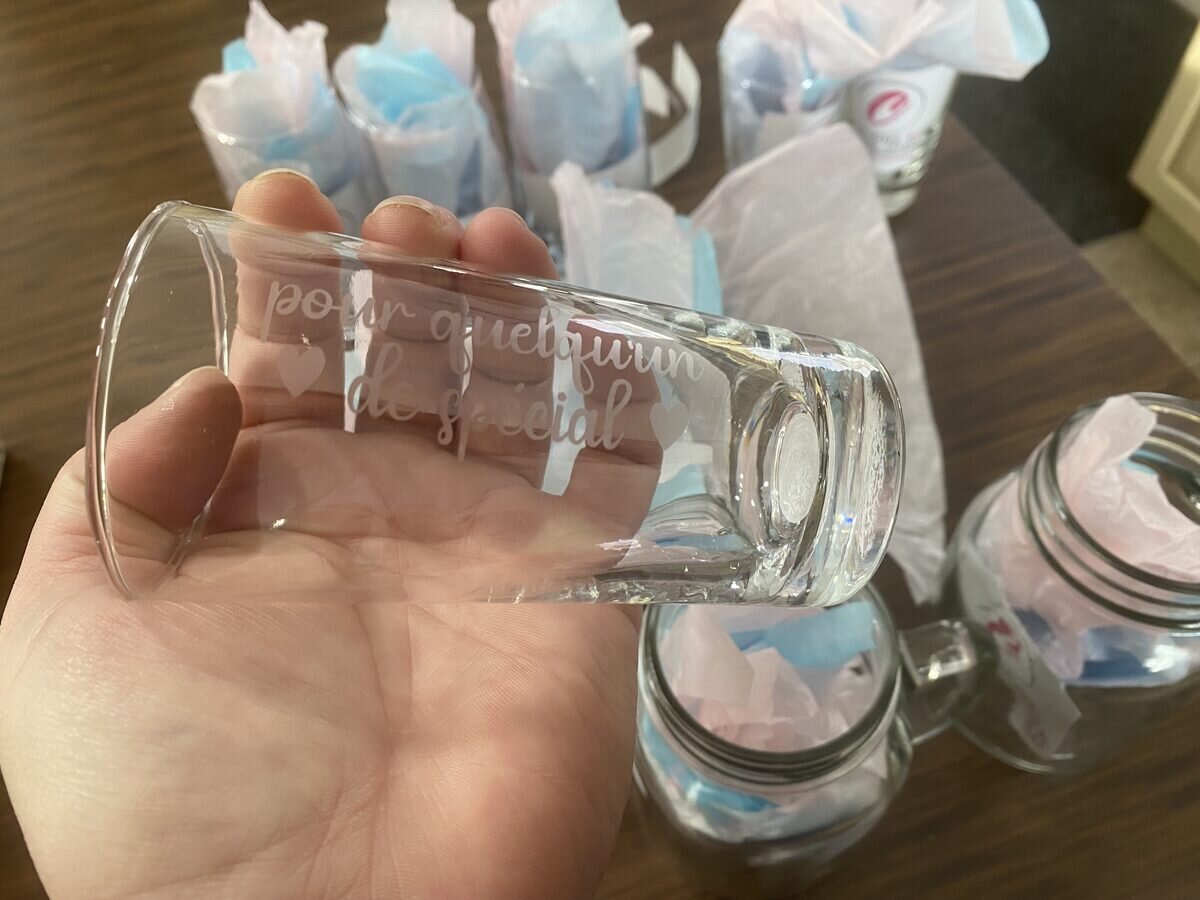 Verre gravé personnalisé - Créations Rose